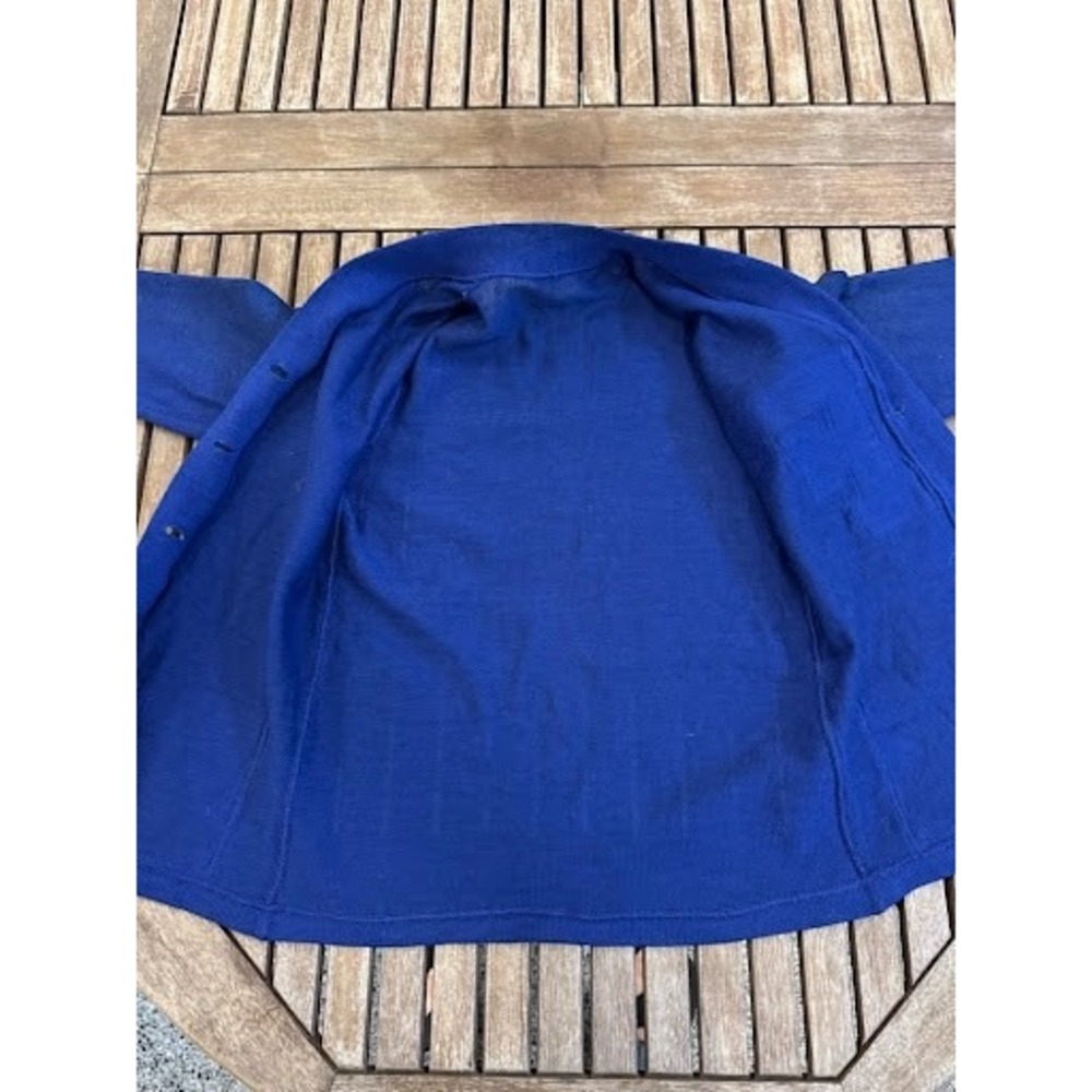 Vintage Lowe & Campbell Athletic Goods Varsity Letterman Cardigan Sweater Blue - Picture 3 of 7